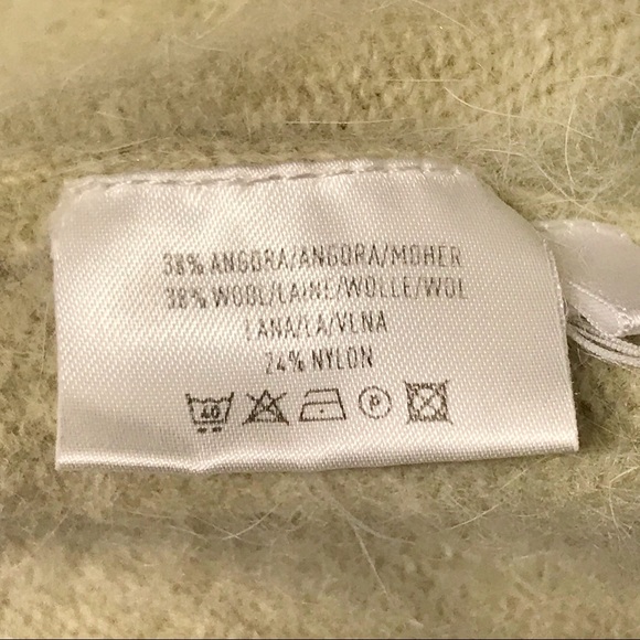 Angora Vintage Soft Fuzzy Knit Turtleneck Light Mint - Picture 10 of 11